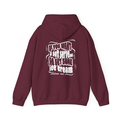 Volleyball Soft Serve (Adult Unisex Hooded Sweatshirt)