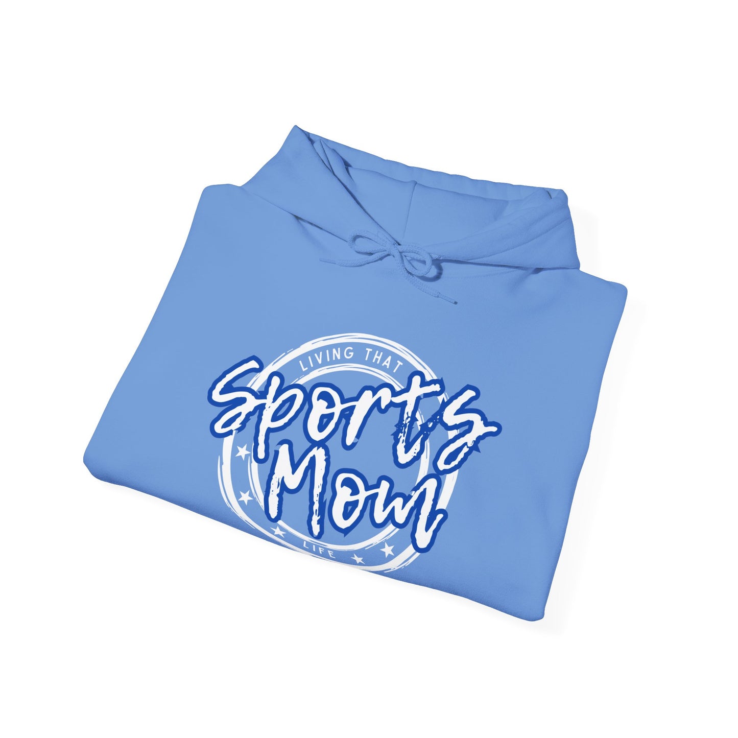 Sports Mom -- Blue Font (Adult Unisex Hooded Sweatshirt)