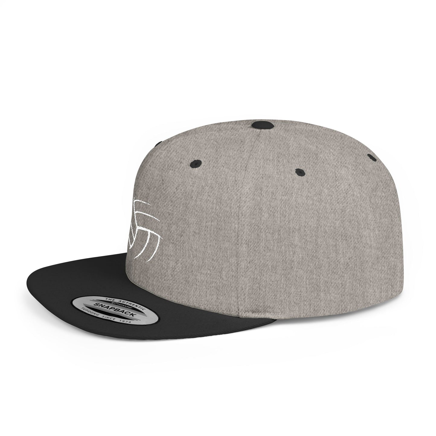 Volleyball (Embroidered Flat-Bill, Cotton, Snapback Hat)