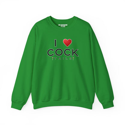 I Love Cocktails -- Simple Font (Adult Unisex Crewneck Sweatshirt)