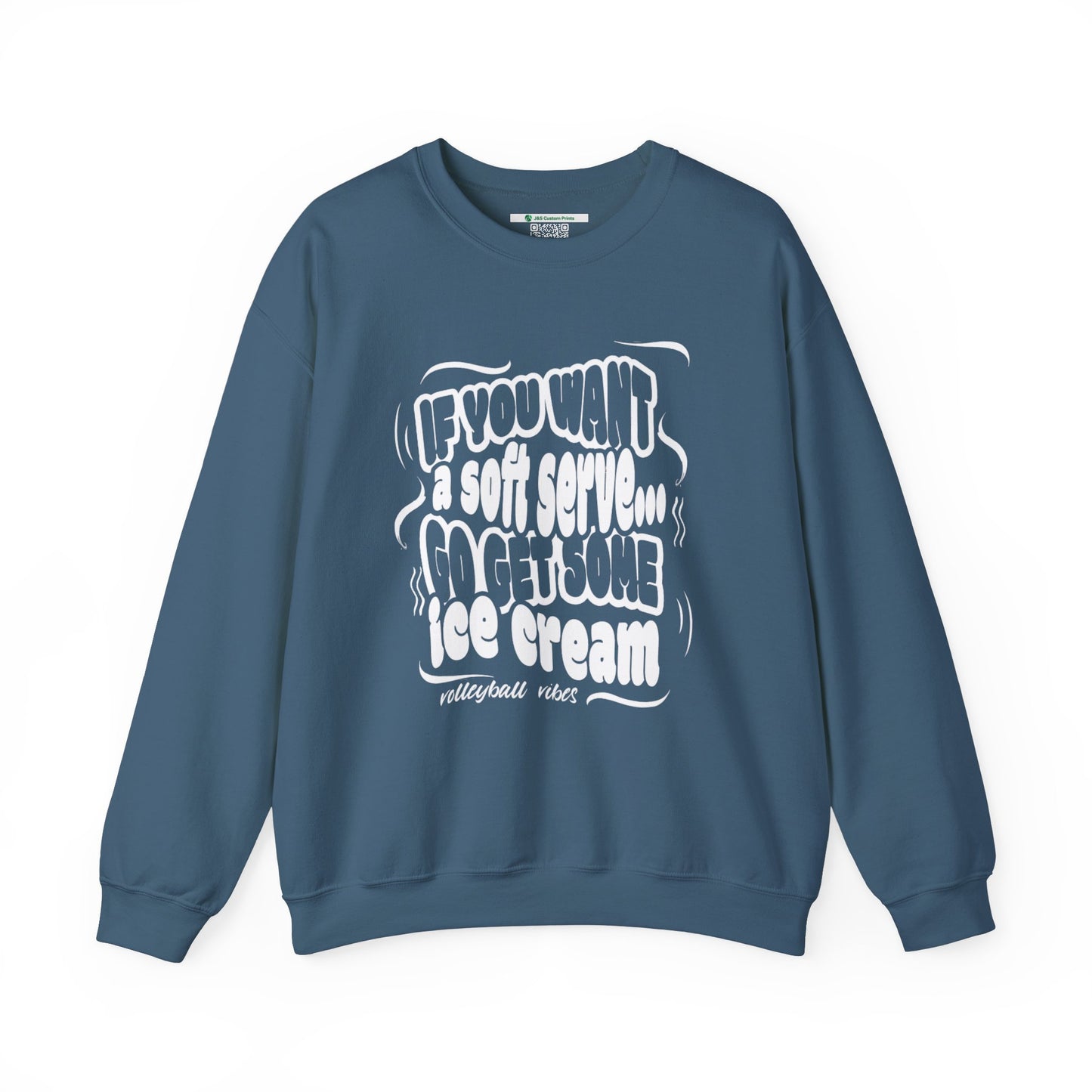 Volleyball Soft Serve (Adult Unisex Crewneck Sweatshirt)