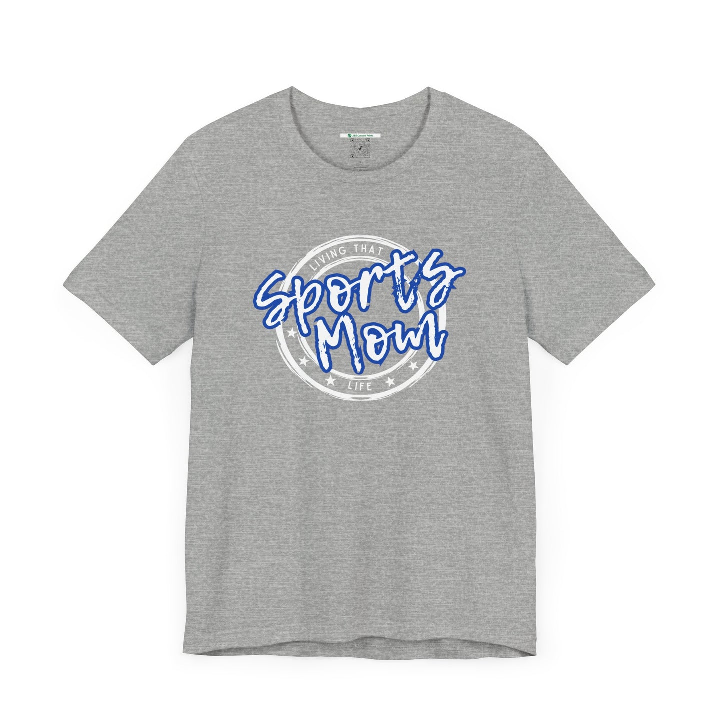 Sports Mom -- Blue Font (Adult Unisex Tee)