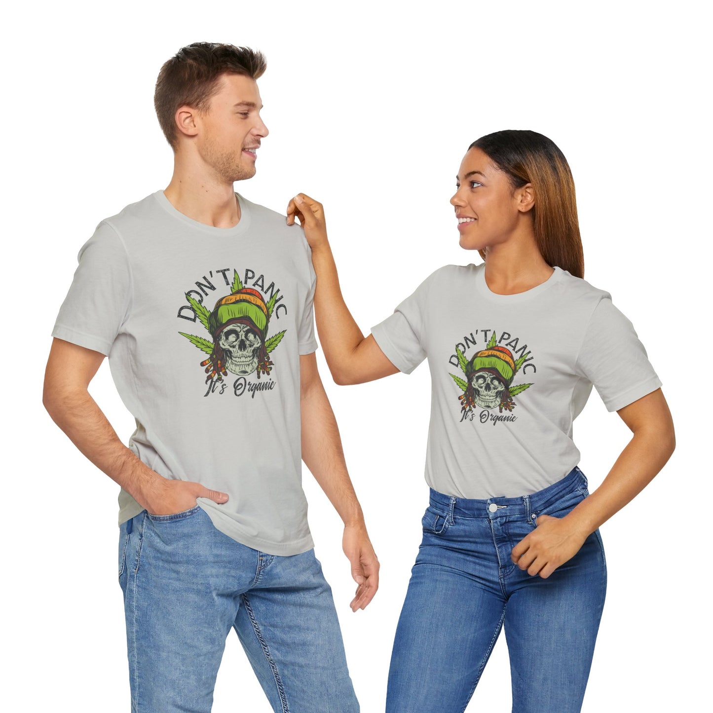 Cannabis -- Don't Panic It's Organic (Adult Unisex Tee)
