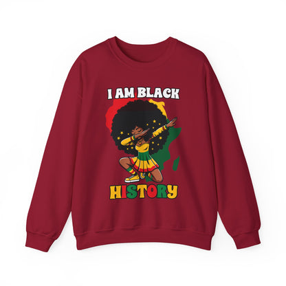 I Am Black History (Adult Unisex Crewneck Sweatshirt)