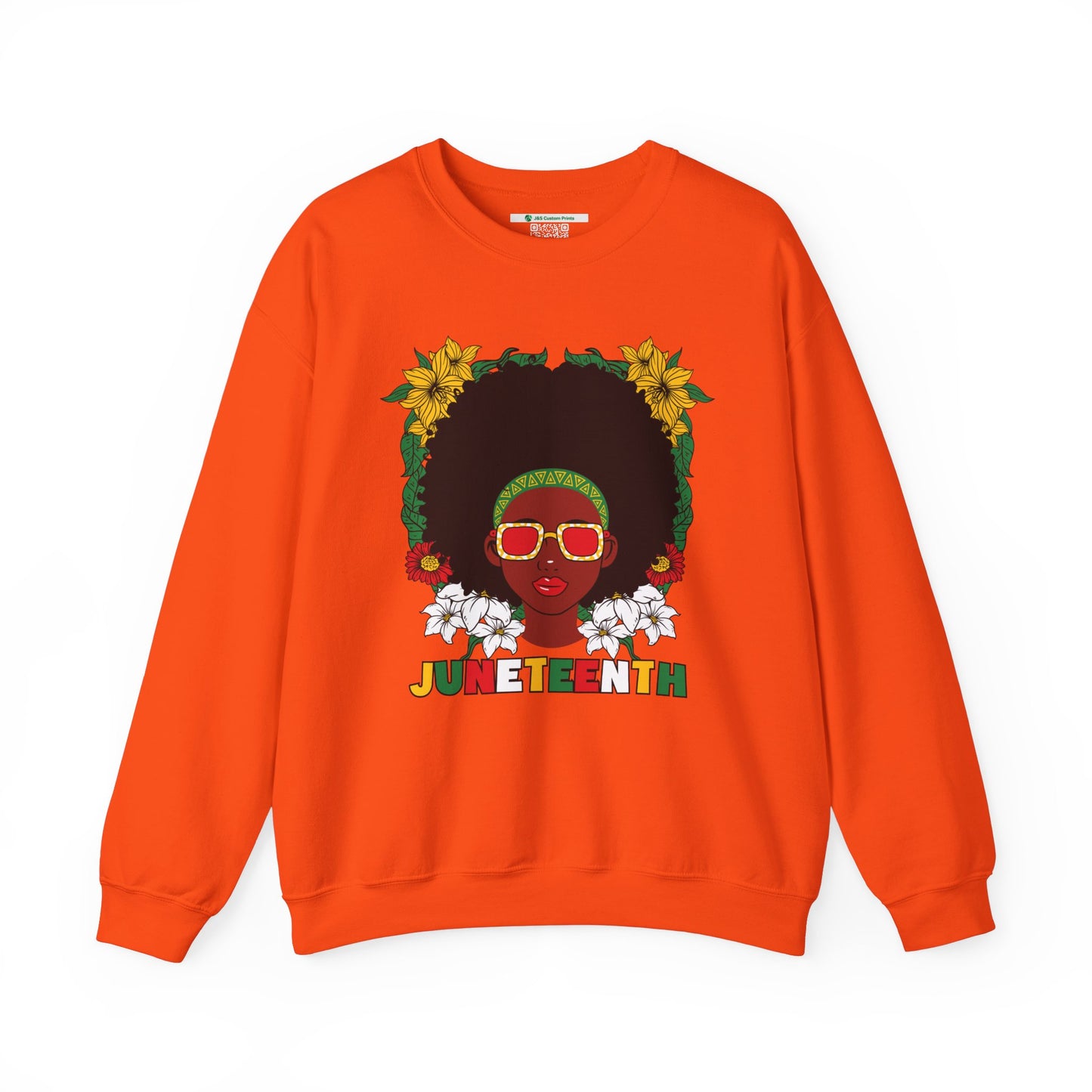 Juneteenth -- Afrocentric Design (Adult Unisex Crewneck Sweatshirt)