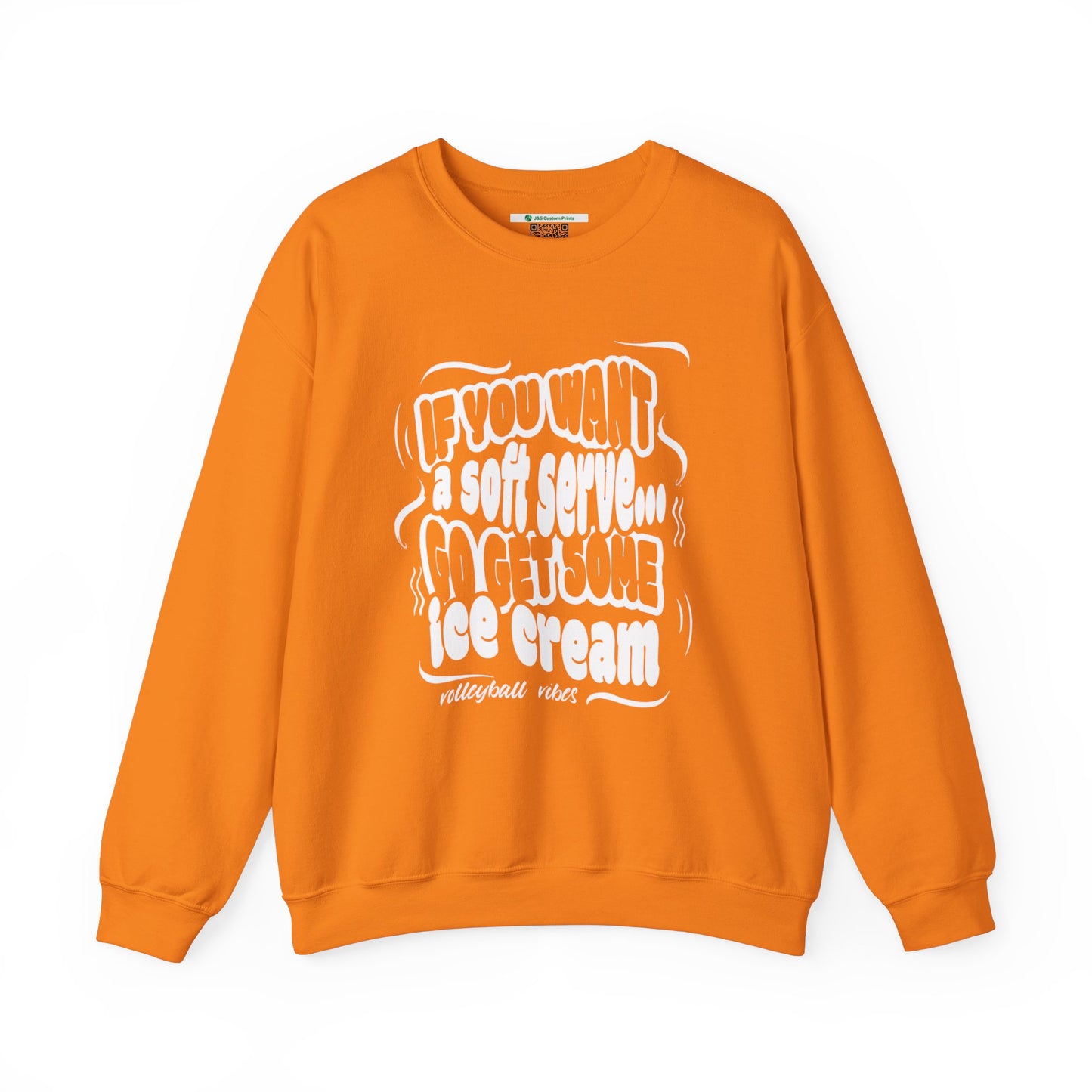Volleyball Soft Serve (Adult Unisex Crewneck Sweatshirt)