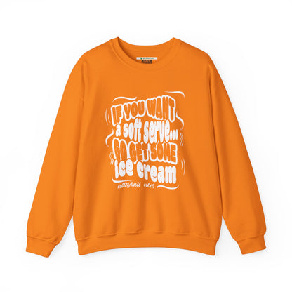 Volleyball Soft Serve (Adult Unisex Crewneck Sweatshirt)