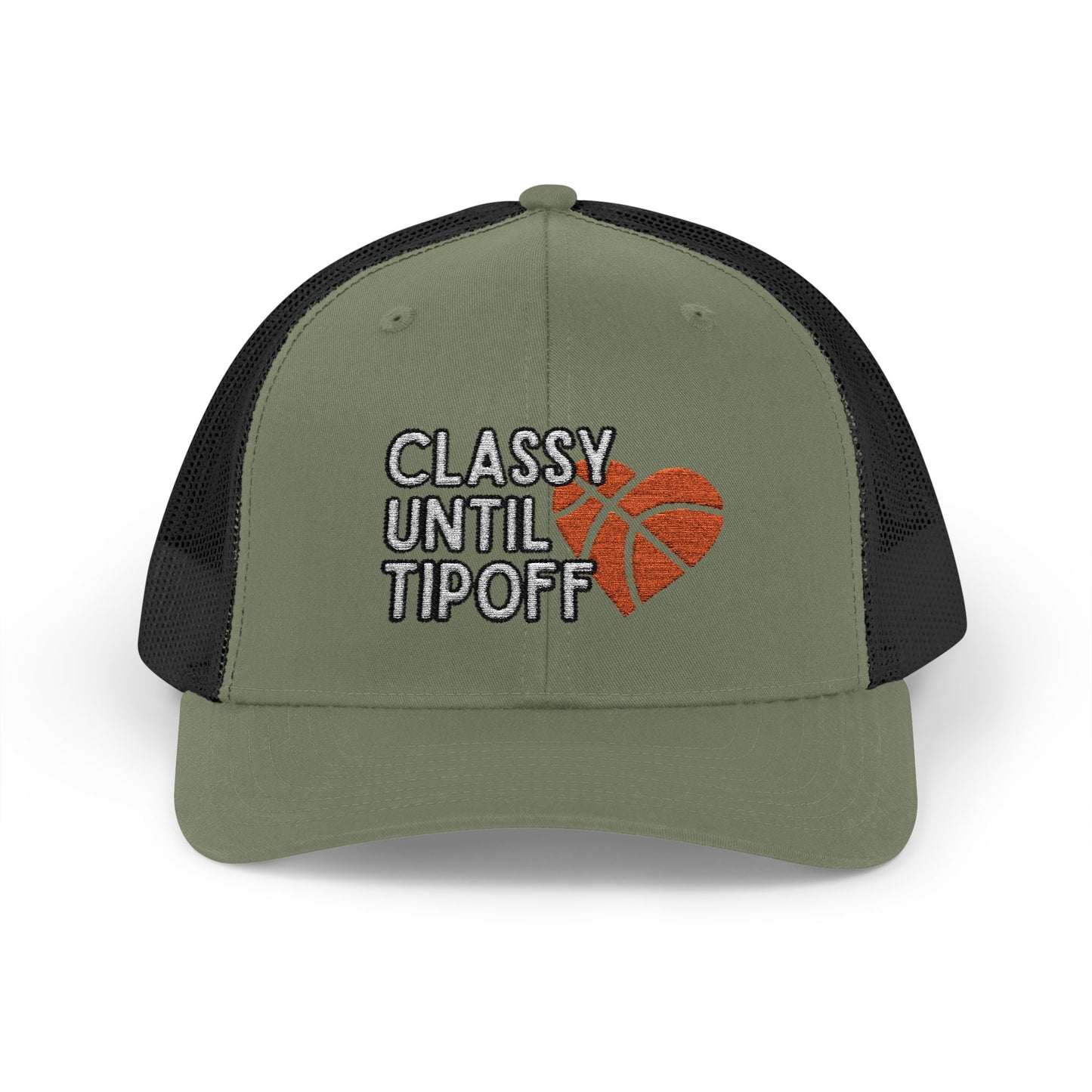 Classy Until Tipoff (Embroidered Snapback Trucker Hat)