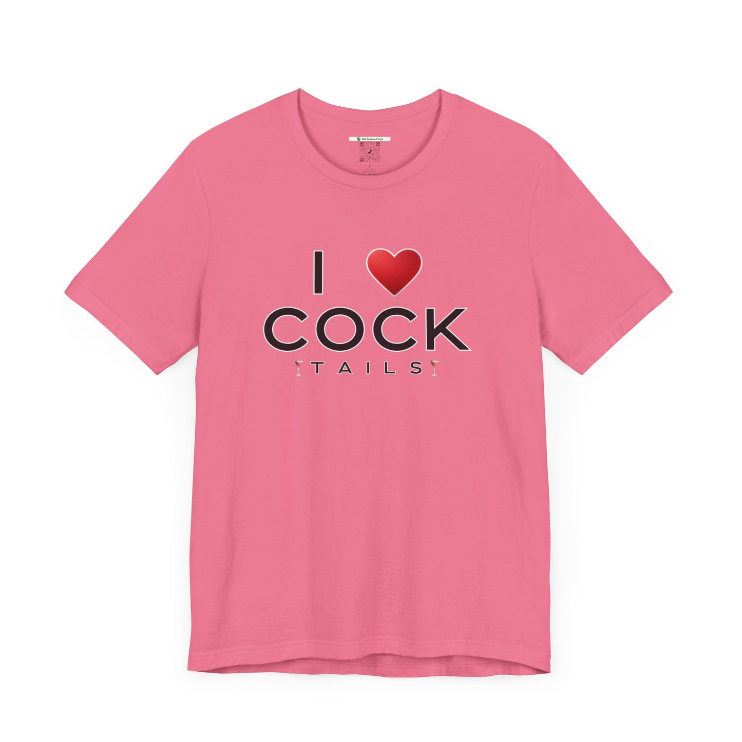 I Love Cocktails -- Simple Font (Adult Unisex Tee)