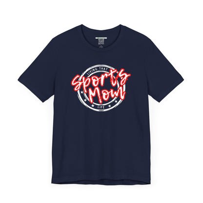 Sports Mom -- Red Font (Adult Unisex Tee)