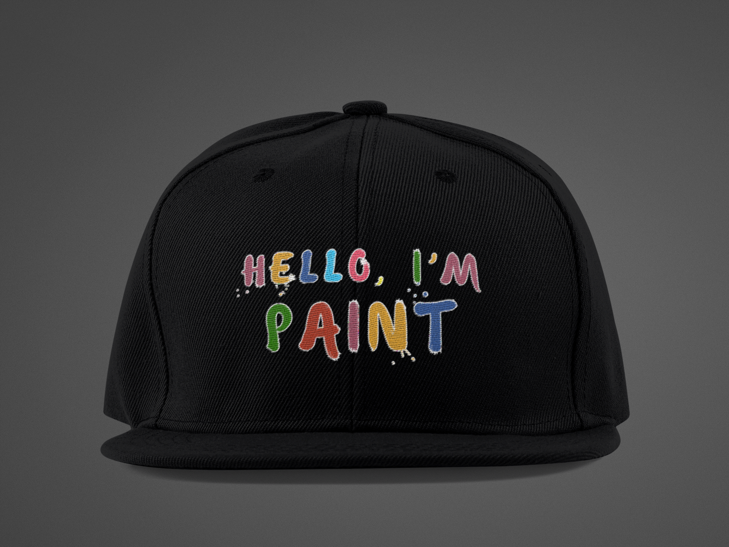 Matching Couple's Set -- Hello, I'm Paint (DTF Printed Hat)