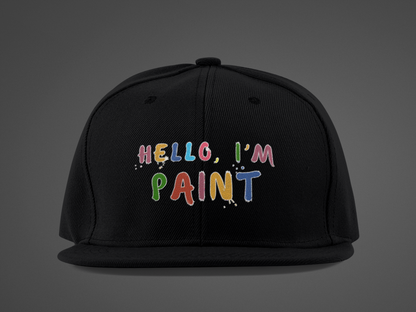 Matching Couple's Set -- Hello, I'm Paint (DTF Printed Hat)