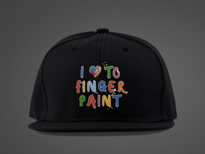 Matching Couple's Set -- I Love to Fingerpaint (DTF Printed Hat)