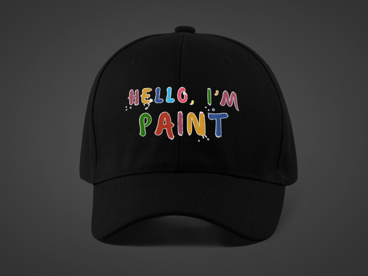 Matching Couple's Set -- Hello, I'm Paint (DTF Printed Hat)