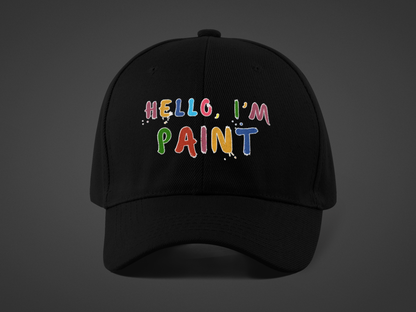 Matching Couple's Set -- Hello, I'm Paint (DTF Printed Hat)