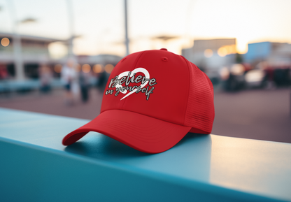 Believe In Yourself -- Gray Font (DTF Printed Hat)