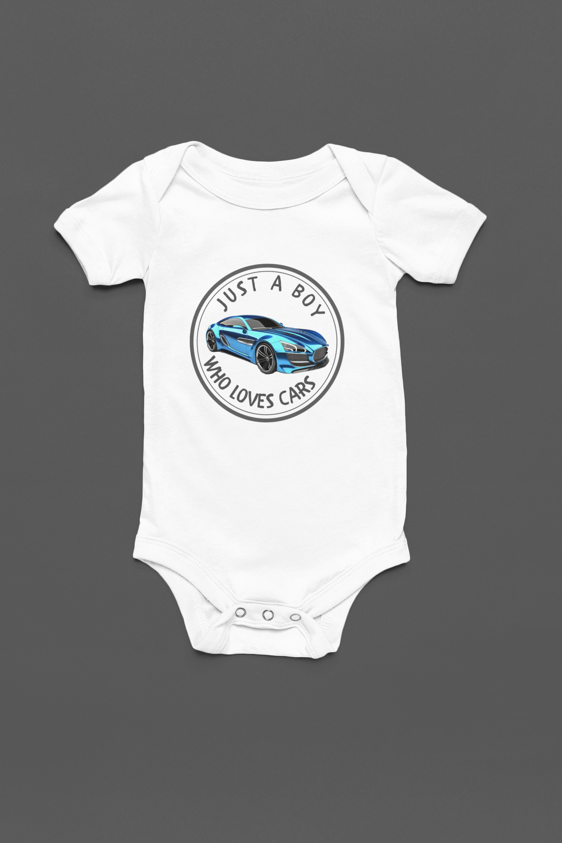 Boy Loves Cars (Blue Car) - J&S Custom Prints