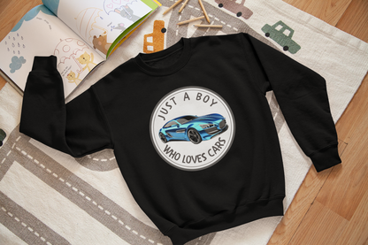 Boy Loves Cars (Blue Car) - J&S Custom Prints