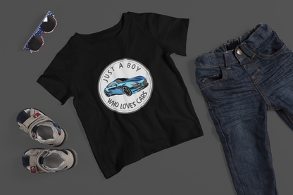 Boy Loves Cars (Blue Car) - J&S Custom Prints