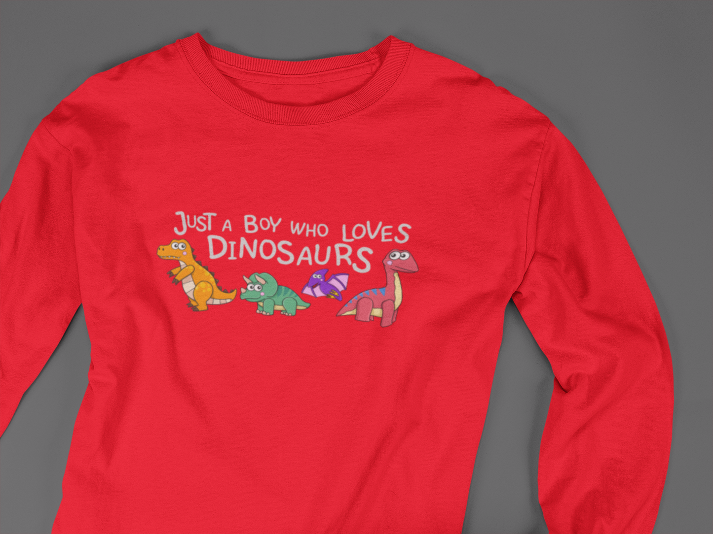 Boy Loves Dinosaurs - J&S Custom Prints
