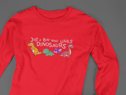 Boy Loves Dinosaurs - J&S Custom Prints
