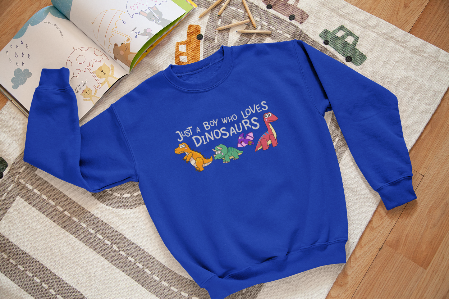 Boy Loves Dinosaurs - J&S Custom Prints