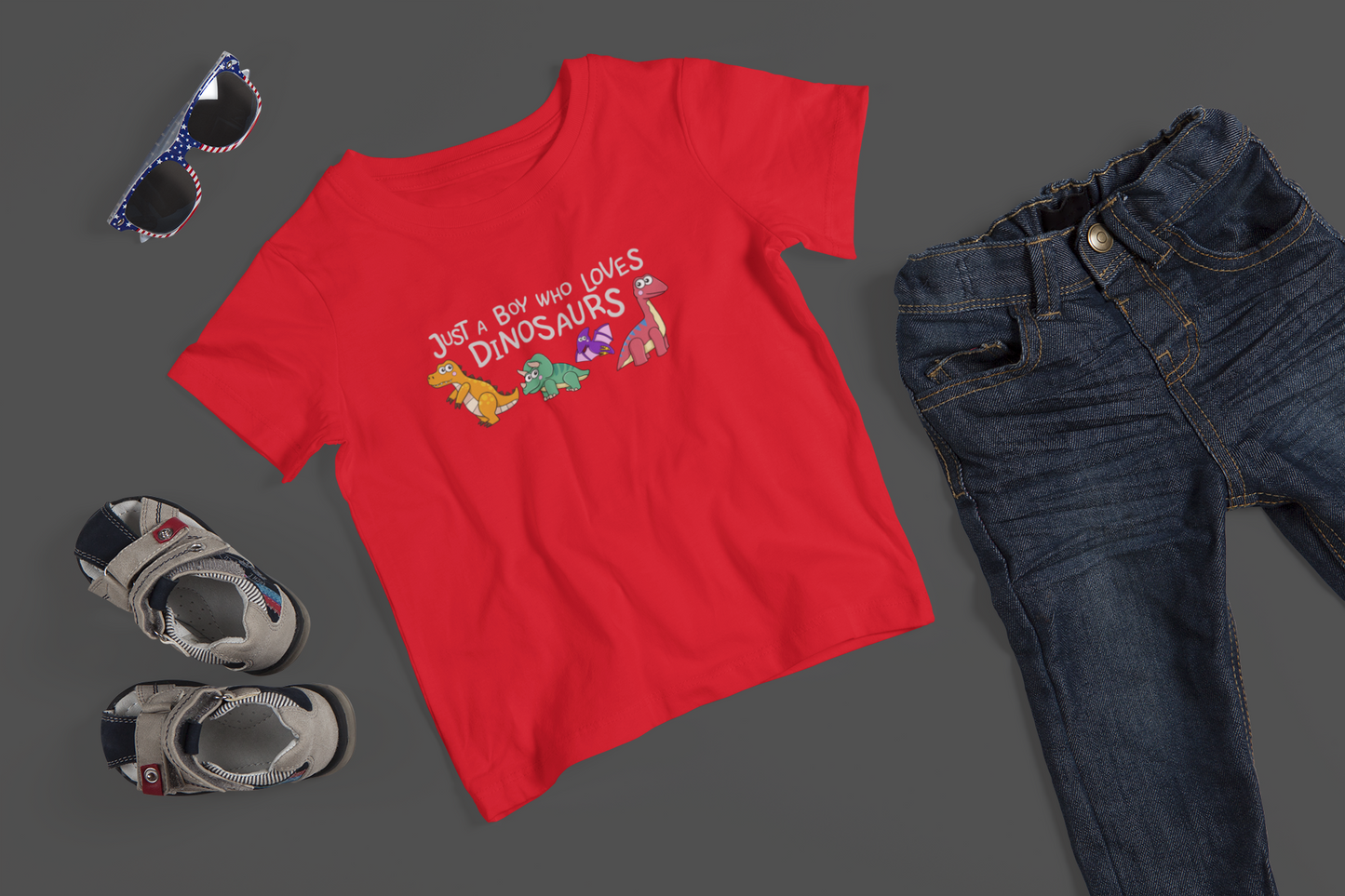 Boy Loves Dinosaurs - J&S Custom Prints