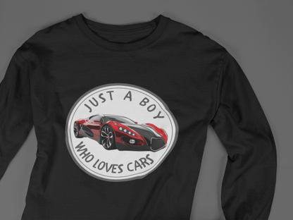 Boy Loves Cars (Red Car) - J&S Custom Prints