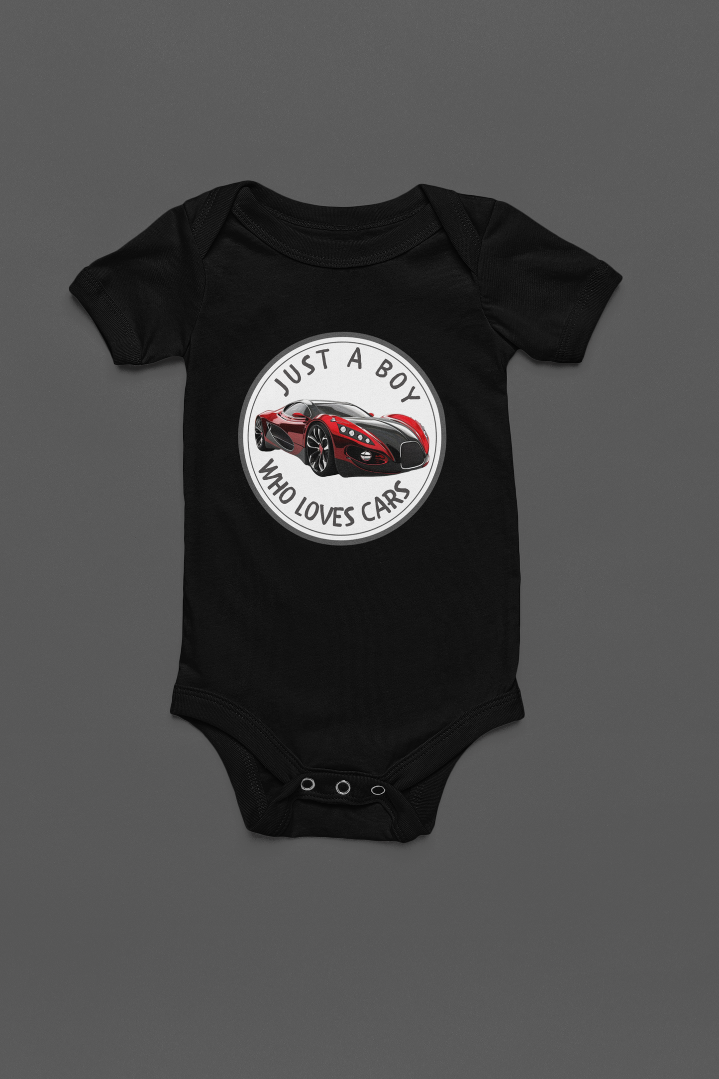 Boy Loves Cars (Red Car) - J&S Custom Prints