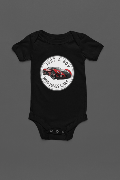 Boy Loves Cars (Red Car) - J&S Custom Prints