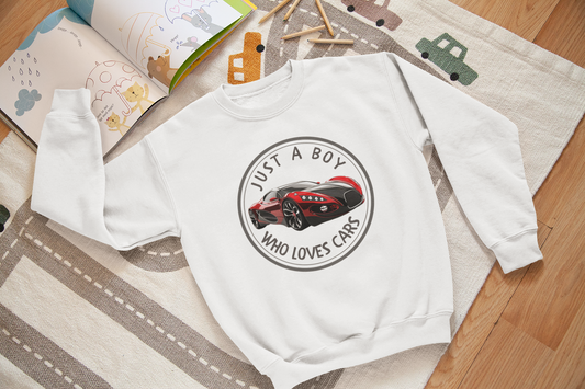 Boy Loves Cars (Red Car) - J&S Custom Prints