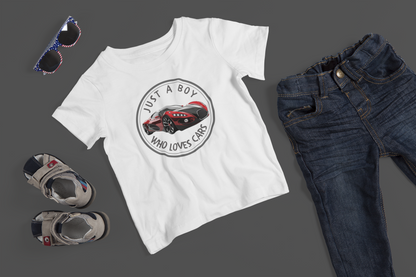 Boy Loves Cars (Red Car) - J&S Custom Prints