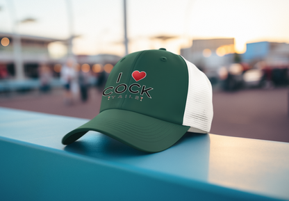 I Love Cocktails -- Simple Font (DTF Printed Hat)