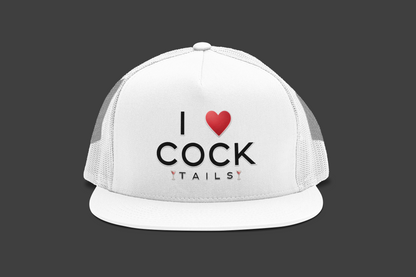 I Love Cocktails -- Simple Font (DTF Printed Hat)