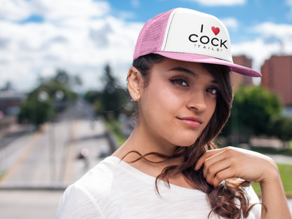 I Love Cocktails -- Simple Font (DTF Printed Hat)