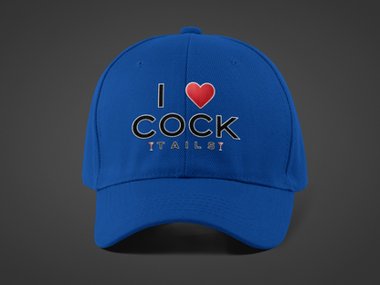 I Love Cocktails -- Simple Font (DTF Printed Hat)