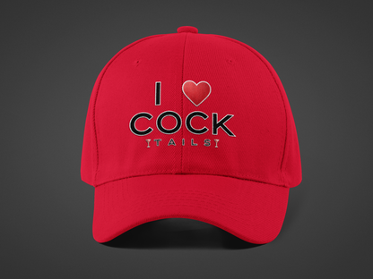 I Love Cocktails -- Simple Font (DTF Printed Hat)