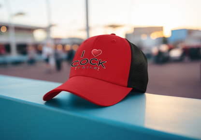 I Love Cocktails -- Simple Font (DTF Printed Hat)
