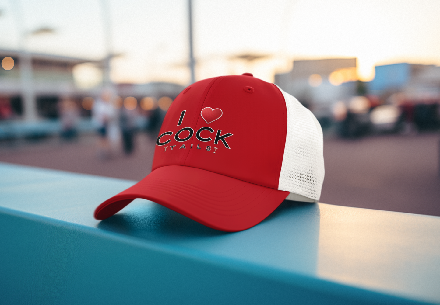 I Love Cocktails -- Simple Font (DTF Printed Hat)