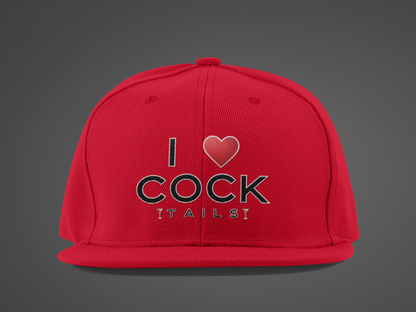 I Love Cocktails -- Simple Font (DTF Printed Hat)