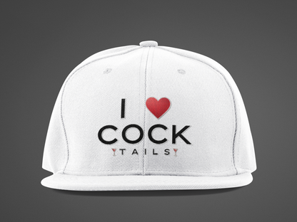 I Love Cocktails -- Simple Font (DTF Printed Hat)