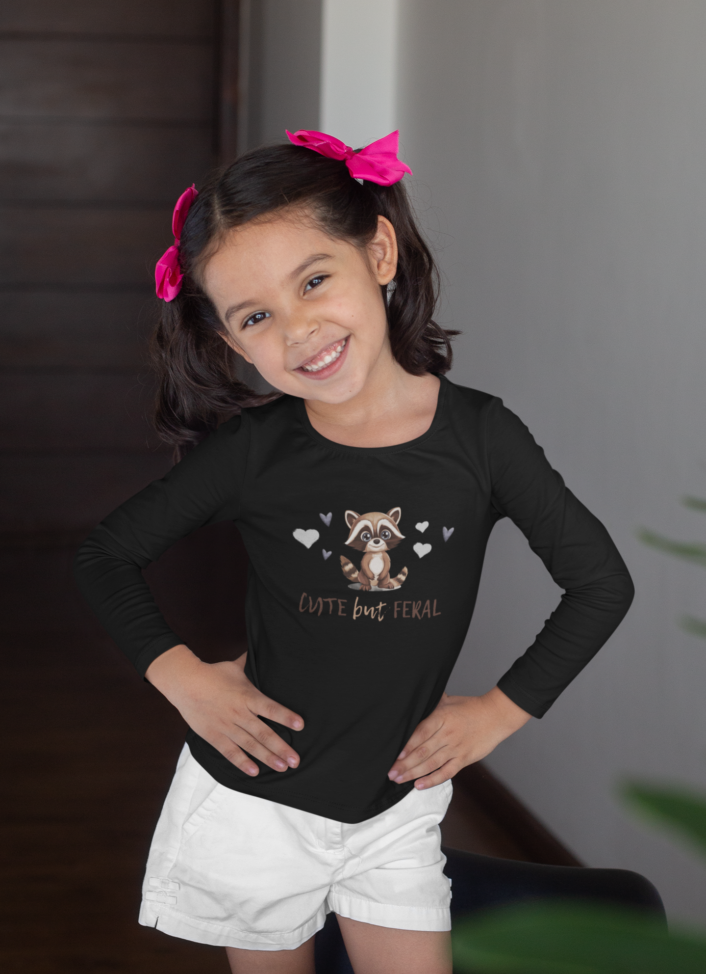 Cute But Feral Raccoon - J&S Custom Prints