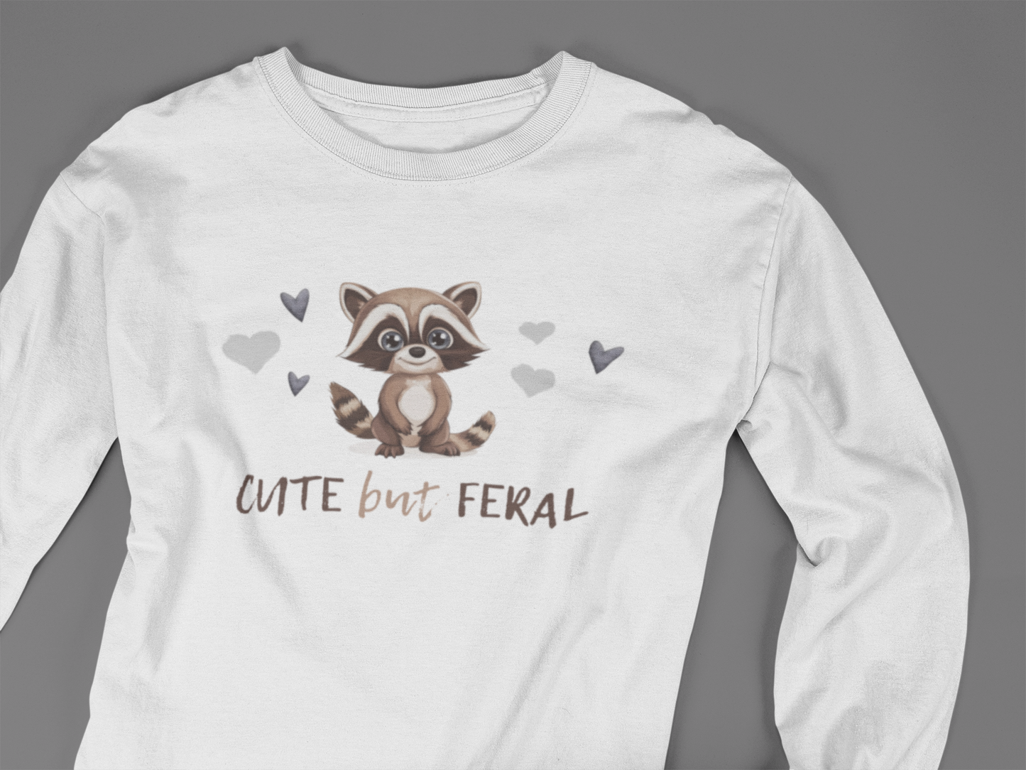 Cute But Feral Raccoon - J&S Custom Prints