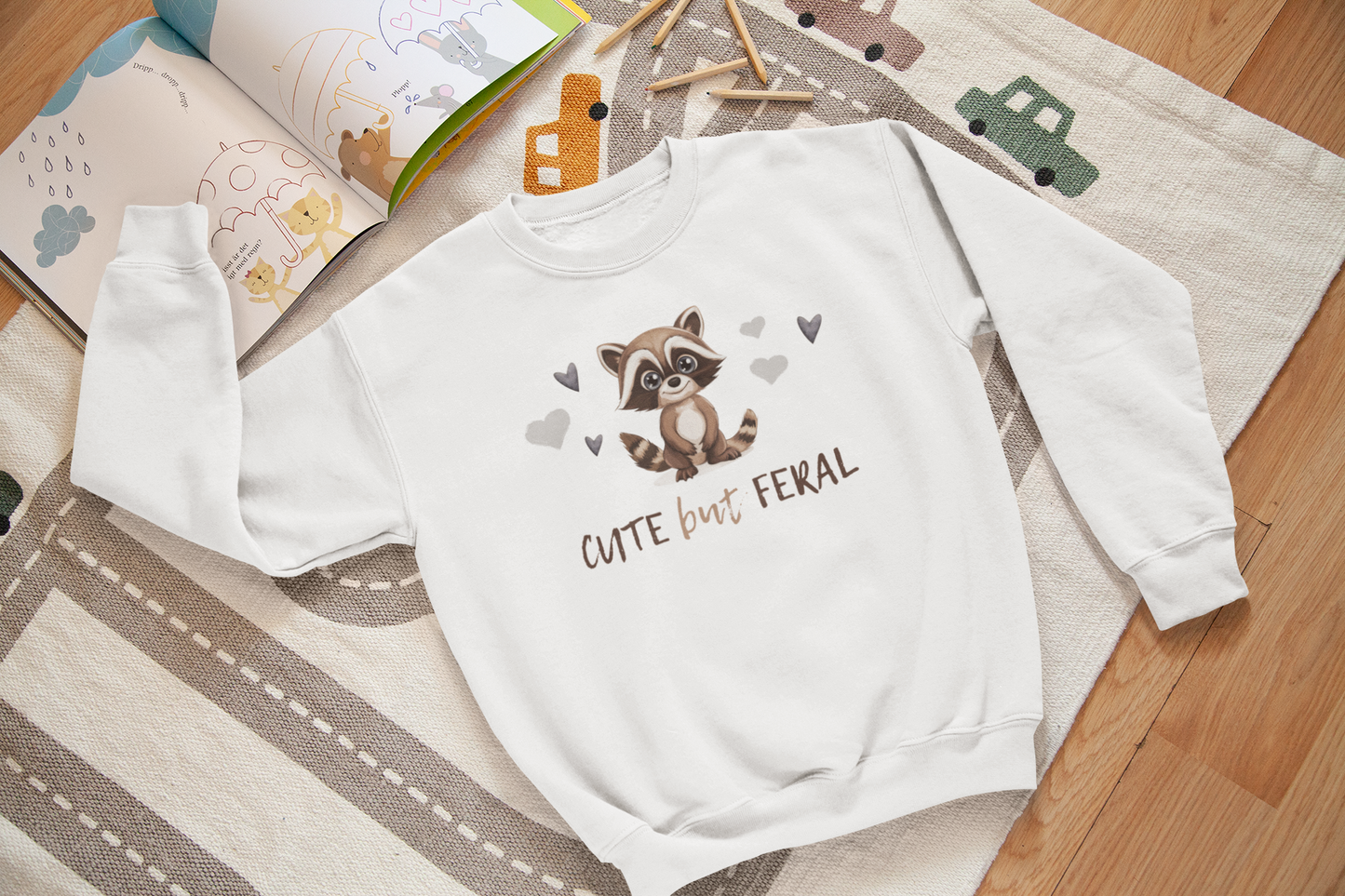 Cute But Feral Raccoon - J&S Custom Prints