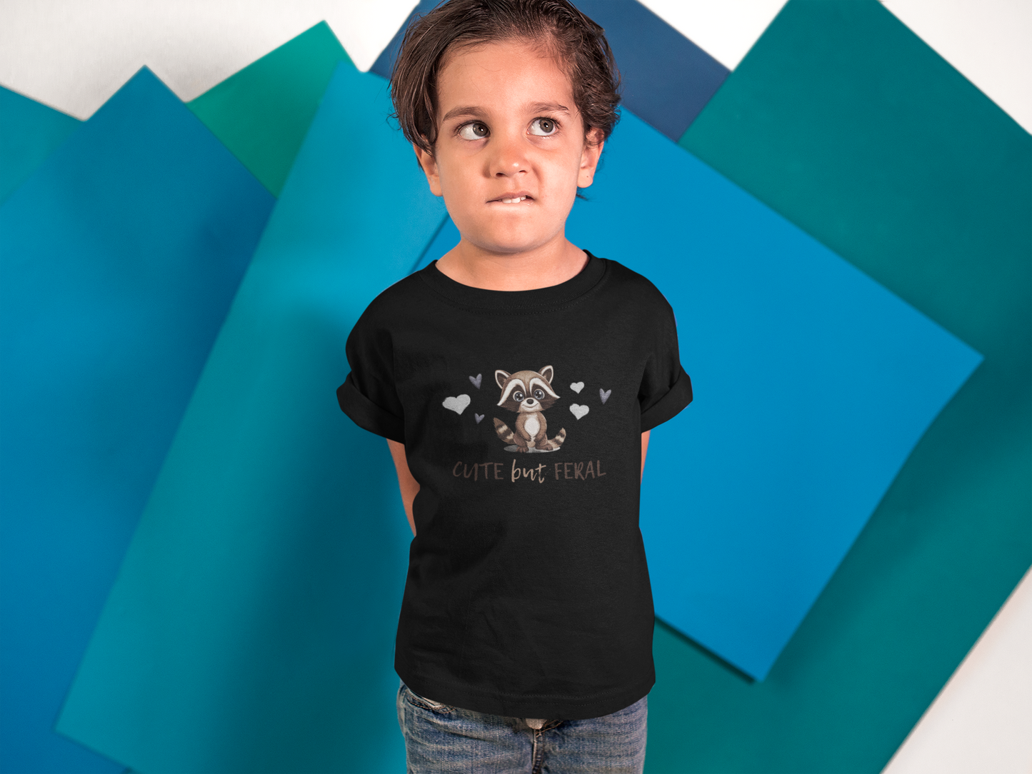 Cute But Feral Raccoon - J&S Custom Prints