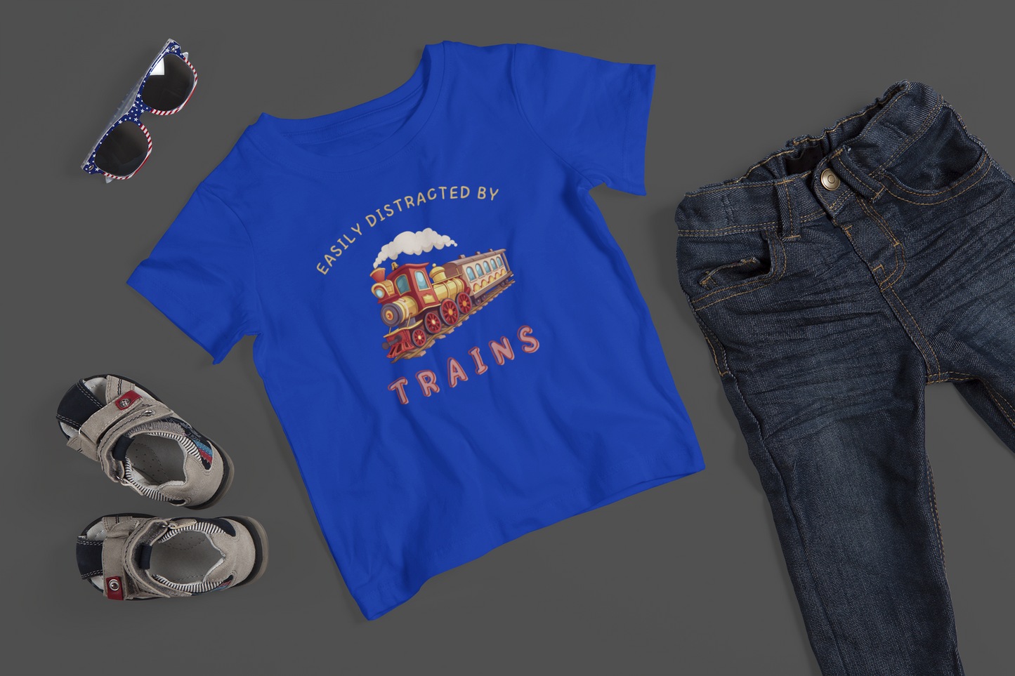 Easily Distracted By Trains - J&S Custom Prints