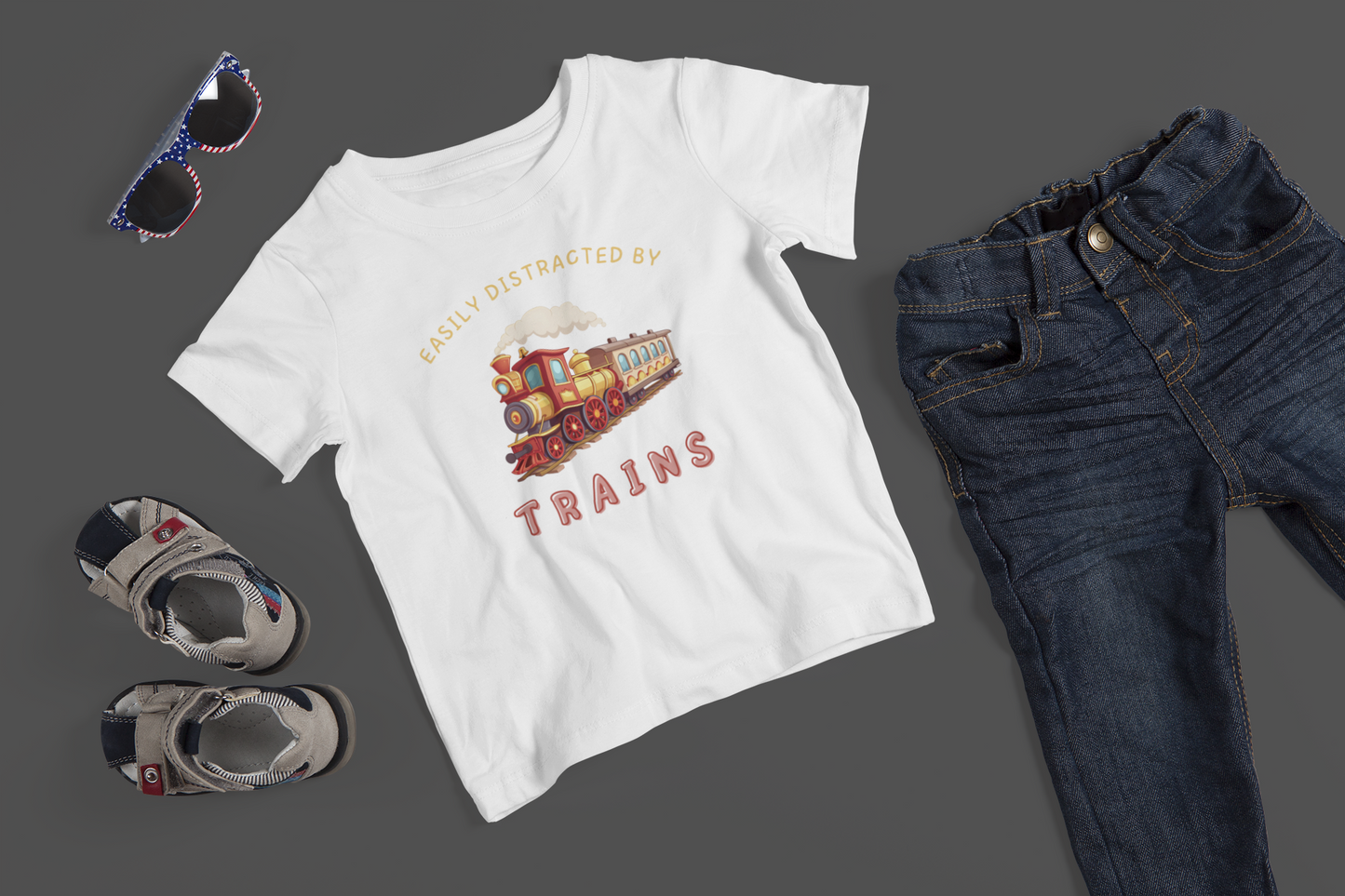 Easily Distracted By Trains - J&S Custom Prints