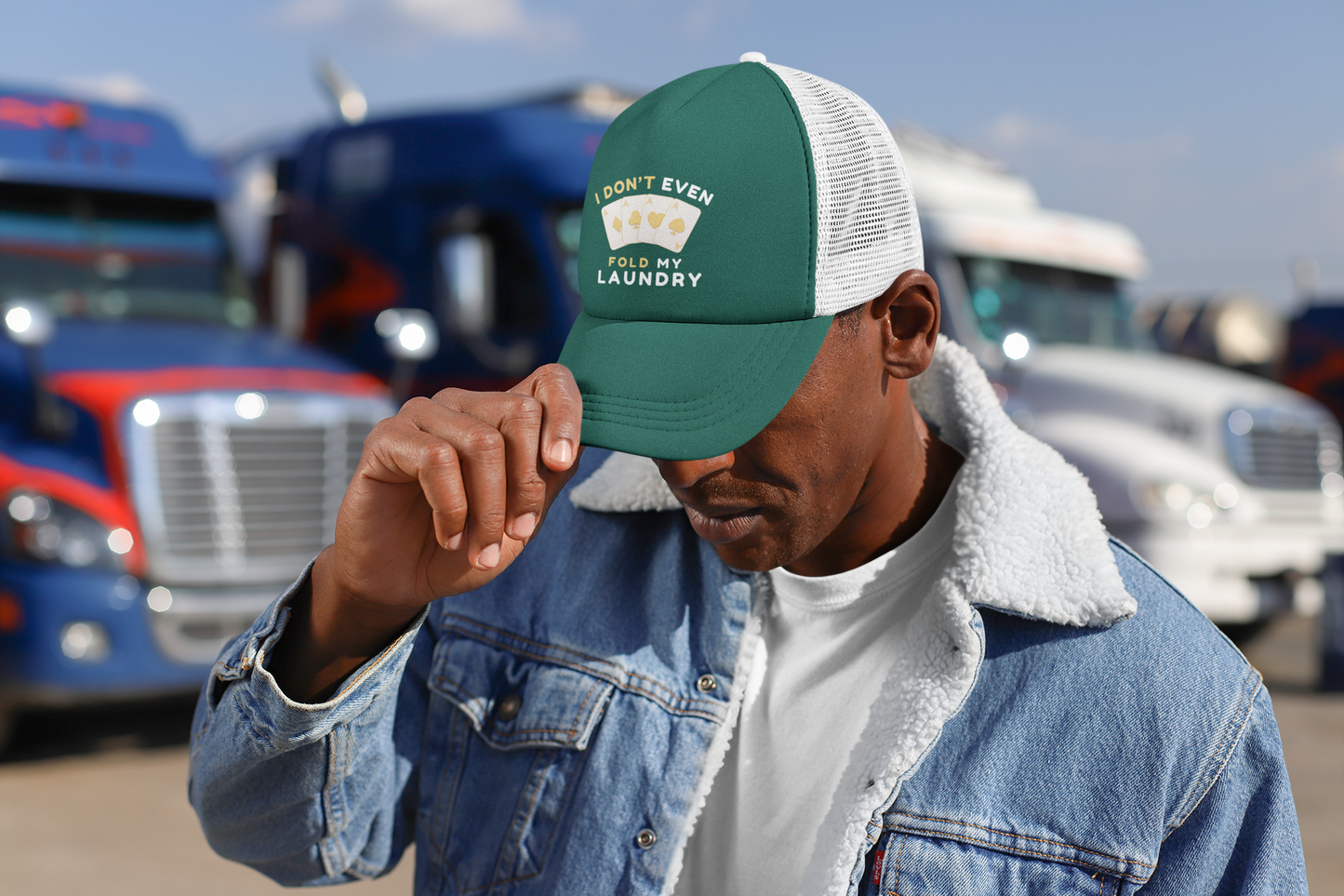 Poker -- I Don't Fold (DTF Printed Hat)