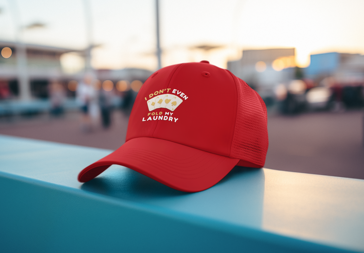 Poker -- I Don't Fold (DTF Printed Hat)