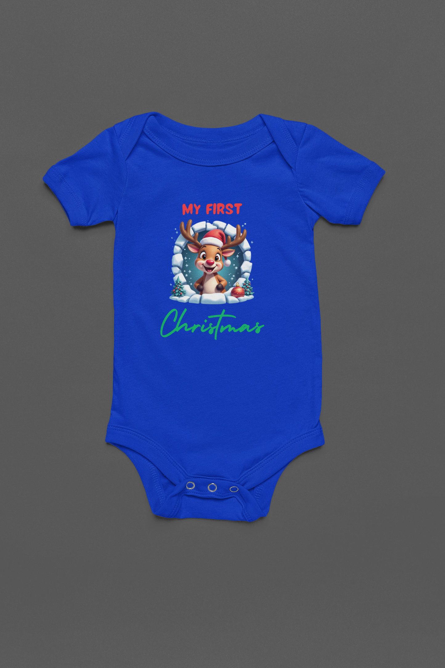 My First Christmas (Snowman Or Reindeer Option) - J&S Custom Prints